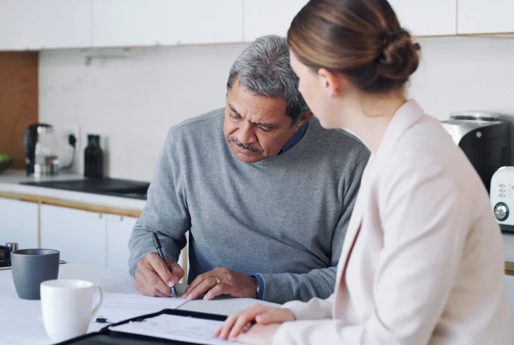 Couple reviewing estate planning documents